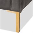 Baxton Studio Zanetta Velvet Tufted Lounge Chair in Grey and Gold