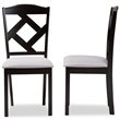 Baxton Studio Ruth Dining Side Chair in Grey and Brown (Set of 2)