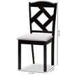 Baxton Studio Ruth Dining Side Chair in Grey and Brown (Set of 2)