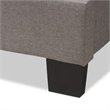 Baxton Studio Audrey Fabric Tufted Queen Bed in Light Grey