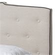 Baxton Studio Vivienne Fabric Tufted Full Bed in Light Beige