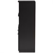 Baxton Studio Fabian Microwave Cabinet in Dark Grey and Oak Brown