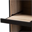 Baxton Studio Fabian Microwave Cabinet in Dark Grey and Oak Brown