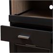 Baxton Studio Fabian Microwave Cabinet in Dark Grey and Oak Brown