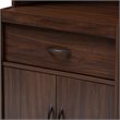 Baxton Studio Laurana Kitchen Cabinet and Hutch in Dark Walnut