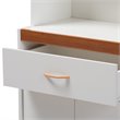 Baxton Studio Laurana Kitchen Cabinet and Hutch in White and Cherry