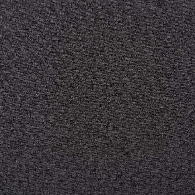 Baxton Studio Lovise Ottoman in Dark Grey and Walnut Brown
