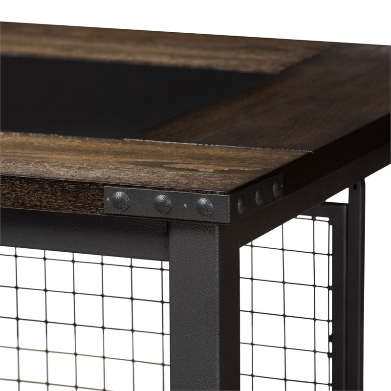 Baxton Studio Arcene 5 Piece Counter Height Dining Set in Gray