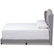 Baxton Studio Aden Fabric Tufted King Size Bed in Grey