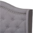 Baxton Studio Aden Fabric Tufted King Size Bed in Grey