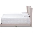 Baxton Studio Alesha Fabric Tufted King Size Bed in Beige