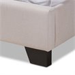 Baxton Studio Alesha Fabric Tufted King Size Bed in Beige
