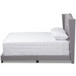 Baxton Studio Alesha Fabric Tufted Queen Bed in Grey