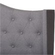 Baxton Studio Alesha Fabric Tufted Queen Bed in Grey