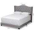 Baxton Studio Alesha Fabric Tufted Queen Bed in Grey
