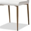 Baxton Studio Chandelle Faux Leather Dining Chair in White (Set of 4)