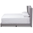 Baxton Studio Alesha Fabric Tufted King Size Bed in Grey