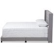Baxton Studio Brady Fabric Tufted Queen Bed in Light Grey