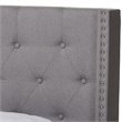 Baxton Studio Brady Fabric Tufted Queen Bed in Light Grey