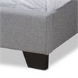 Baxton Studio Brady Fabric Tufted Queen Bed in Light Grey