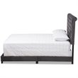Baxton Studio Candace Velvet Tufted Full Bed in Dark Grey