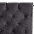 Baxton Studio Candace Velvet Tufted Full Bed in Dark Grey