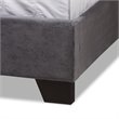 Baxton Studio Candace Velvet Tufted Full Bed in Dark Grey