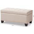 Baxton Studio Michaela Upholstered Storage Ottoman Bench in Beige