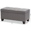 Baxton Studio Michaela Upholstered Storage Ottoman Bench in Grey