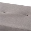 Baxton Studio Caramay Tufted Bench in Grey and Walnut Brown