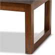 Baxton Studio Caramay Tufted Bench in Grey and Walnut Brown
