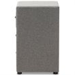 Baxton Studio Tessa 3 Drawer Fabric Upholstered Nightstand in Grey