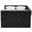 Baxton Studio Amaya Tufted Queen Daybed in Dark Grey
