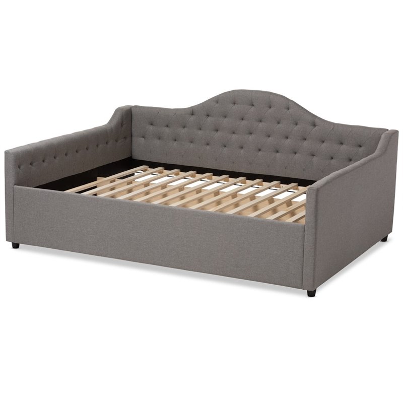 Baxton Studio Eliza Tufted Full Daybed in Grey