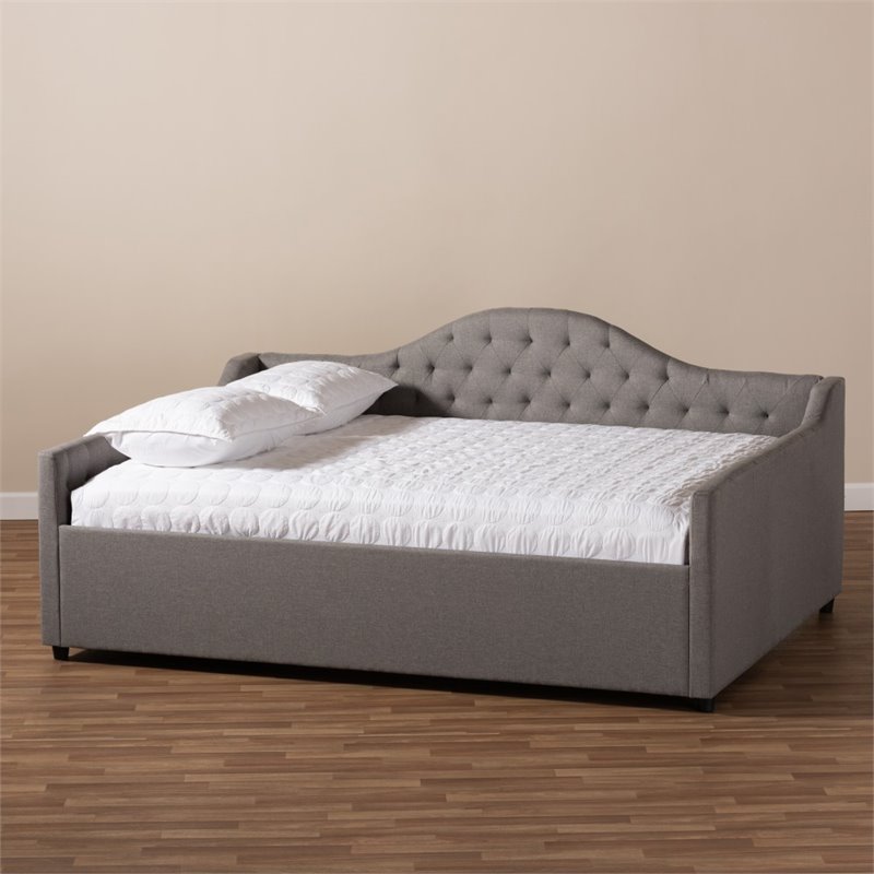 Baxton Studio Eliza Tufted Full Daybed in Grey