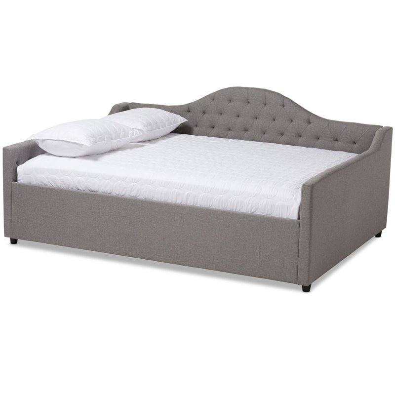 Baxton Studio Eliza Tufted Full Daybed in Grey