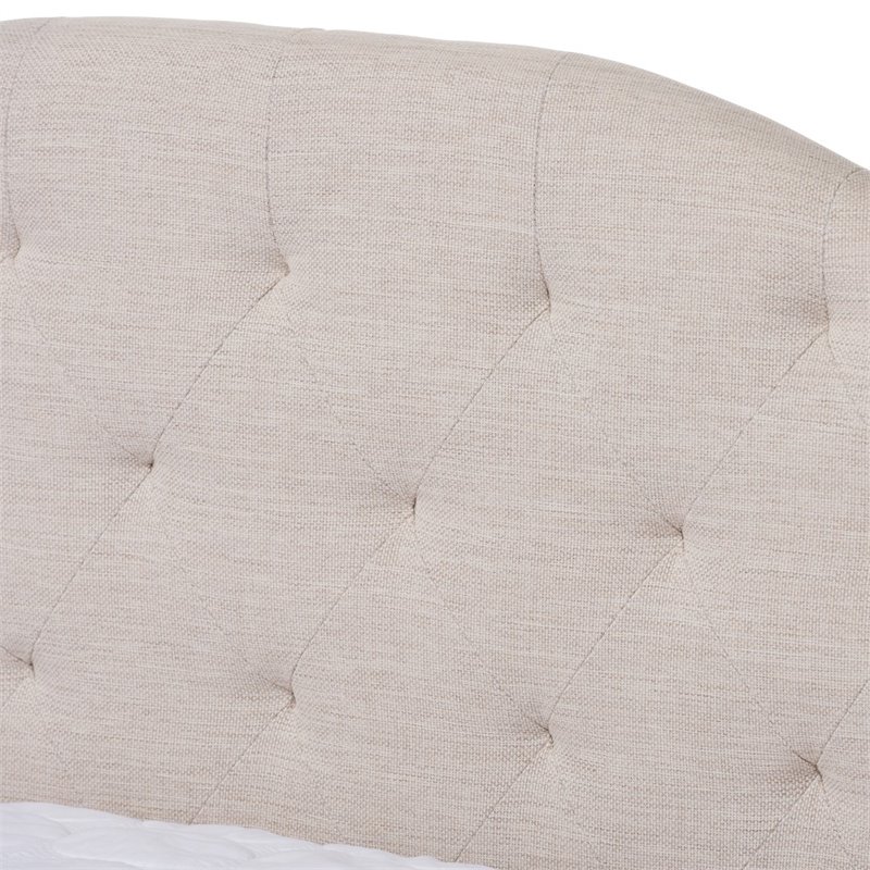 Baxton Studio Eliza Tufted Full Daybed in Light Beige Fabric