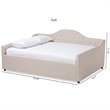 Baxton Studio Eliza Tufted Full Daybed in Light Beige Fabric