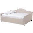 Baxton Studio Eliza Tufted Full Daybed in Light Beige Fabric