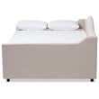 Baxton Studio Eliza Tufted Queen Daybed with Trundle in Light Beige