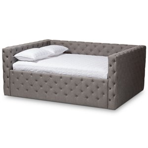 baxton studio anabella tufted queen daybed in grey