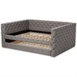 Baxton Studio Anabella Tufted Queen Daybed with Trundle in Grey