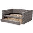 Baxton Studio Anabella Tufted Queen Daybed with Trundle in Grey