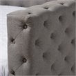 Baxton Studio Anabella Tufted Queen Daybed with Trundle in Grey