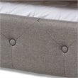 Baxton Studio Anabella Tufted Queen Daybed with Trundle in Grey