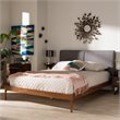 Baxton Studio Aveneil Modern Upholstered King Platform Bed in Grey