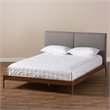 Baxton Studio Aveneil Modern Upholstered King Platform Bed in Grey
