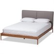 Baxton Studio Aveneil Modern Upholstered King Platform Bed in Grey