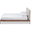 Baxton Studio Aveneil Modern Upholstered Full Platform Bed in Beige