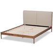 Baxton Studio Aveneil Modern Upholstered Full Platform Bed in Beige